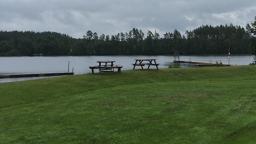 Slättsjöns badplats i Vrigstad
